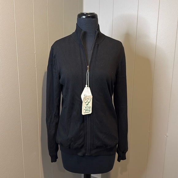 NWT Greg Norman Women’s Medium Ladies Zip Up Sweater Cowl Performance Golf - Picture 1 of 7